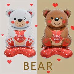 Шар К Фигура на подставке, Мишка с сердцем 
