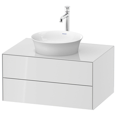 Duravit White Tulip WT498508585 Тумбочка подвесная, 408x800x550 мм, 2 ящика, цвет: белый высокоглянцевый фото