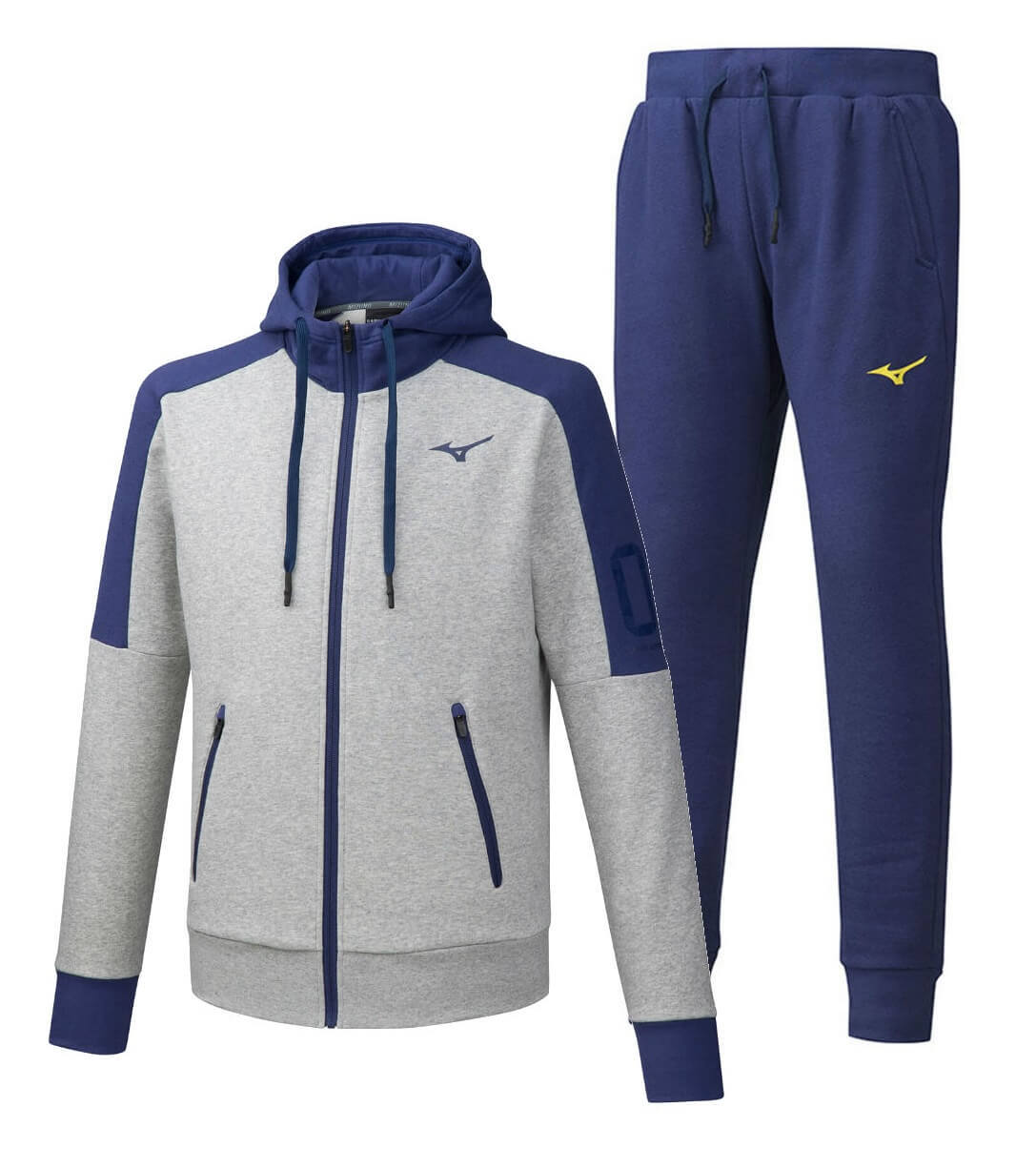 Mizuno Heritage спортивный костюм мужской grey-blue