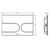 TOTO Neorest MB177EM#S Клавиша смыва 235?6?152 мм для модуля WH182EAT, цвет сталь матовая