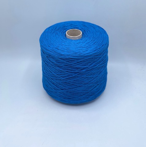 Бобинная пряжа (пр.Италия), art.Cotone, 350м/100 гр. 100%Хлопок, цвет-Ярко-синий , арт.34744