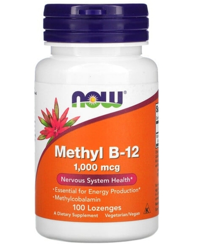 Now foods, Methyl B-12, метилкобаламин, 1000 мкг, 100 таблеток для рассасывания