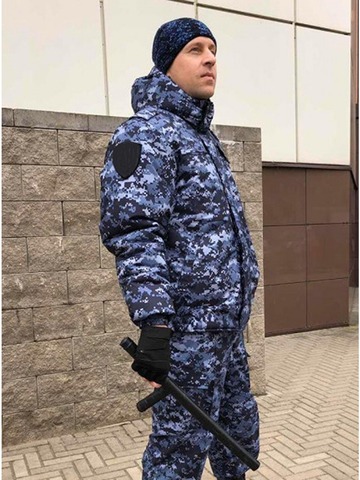 Куртка Росгвардия зимняя укороченная синяя точка (фольга/мембрана/холофайбер)