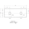 BelBagno KEP-120-2-CEM-W0 Столешница из керамогранита с двумя отверстиями под раковину и без отверстий под смеситель 1216x468 Cemento
