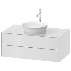 Duravit White Tulip WT498608585 Тумбочка подвесная, 408x1000x550 мм, 2 ящика, цвет: белый высокоглянцевый фото