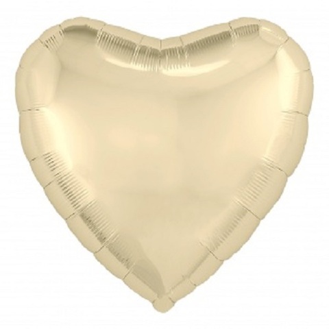 Шар Аг 19''/48 см, Сердце, Шампань, 1 шт.