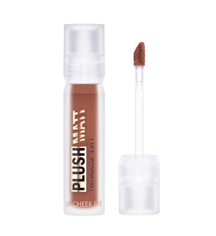 LuxVisage Тинт-мусс 3в1 для губ, щек и век PLUSH MATT тон 305 Brownie Brown 3.6г