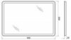 BelBagno Marino SPC-MAR-900-800-LED-TCH-WARM Зеркало с встроенным светильником и кнопочным выключателем
