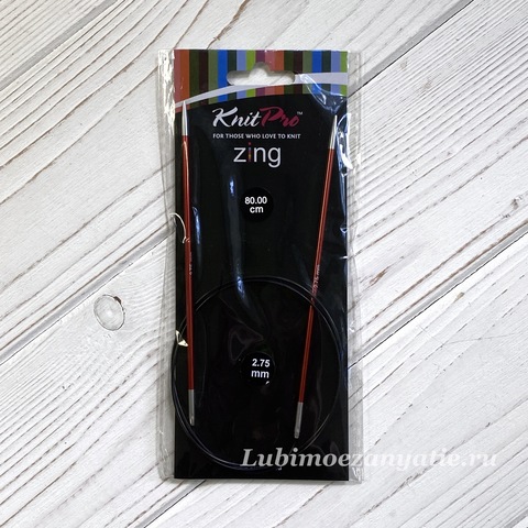 KnitPro Zing круговые спицы 2,75 мм/80 см. арт. 47124