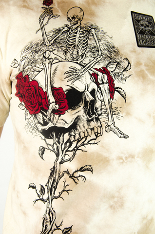 Affliction | Футболка мужская ROSES FOR THE DEAD Ten Year Anniversary A11897 принт спереди
