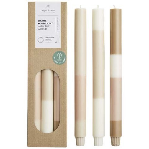 Originalhome свечи из многослойного известняка - набор из 3 штук