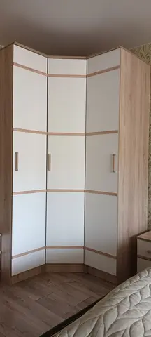 Шкаф угловой Сакура дуб сонома / белый