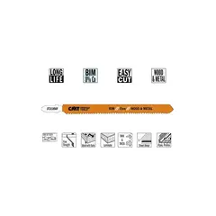 Пилки лобзиковые 5 штук для дерева и металла 132x1.7-2.6x10-15TPI CMT JT318VF-5