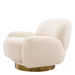 Поворотное кресло UDINE, Bouclé cream