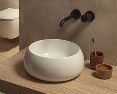 Globo T-Edge TE035BI Раковина, 350x350x140, тип установки-накладной (настольный), отверстия для смесителя-отсутствуют, без перелива, материал-керамика, цвет-белый фото