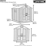 Пластиковый сарай LifeTime 7x9,5 фута
