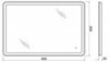 BelBagno Marino SPC-MAR-900-800-LED-TCH-WARM Зеркало с встроенным светильником и кнопочным выключателем