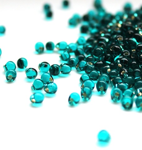 DP-2425 Бисер Миюки дропс Бирюзовый с серебристой линией внутри /Miyuki drops Silver Lined Teal