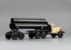 ZIL-157K/TV-5 pipe trucks with trailer pipes beige DIP 1:43