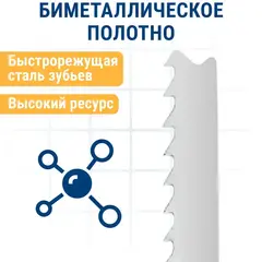 Пилки для лобзика универсальные ПРАКТИКА тип T345XF Прогрессор 132 х 110 мм, быстрый рез,  (038-739)