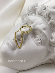 Кафф с декоративной цепочкой золотистый