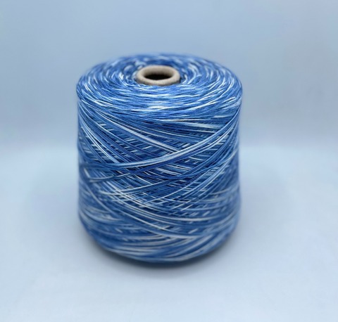 Бобинная пряжа (пр.Италия).art-MIMI 500/100гр, 85%Бамбук 15%Шелк , цвет-Грозовой мультиколор, арт.27683