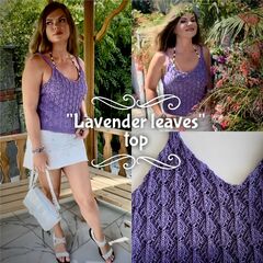 Видео мастер-класс по вязанию топа спицами "Lavender Leaves"