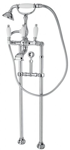 Cezares First FIRST-VDPS-01-BI Напольный смеситель для ванны с ручным душем, цвет: хром