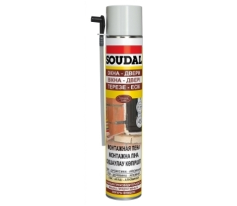 Пена бытовая всесезонная Soudal 45 PU, 750 мл