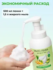 Floresan FS Мыло - пенка для рук и тела ИМБИРЬ и ЛЕМОНГРАСС 600мл (Ф-145)