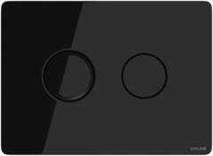 КНОПКА ACCENTO CIRCLE ПНЕВМАТИЧЕСКАЯ ЧЕРНАЯ ГЛЯНЦЕВАЯ СТЕКЛО