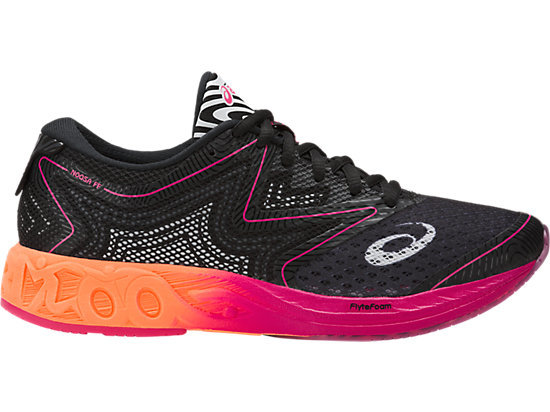 Беговые полумарафонки женские Asics Noosa Ff черные-оранжевые