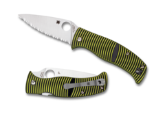 Фото Нож складной Caribbean Sheepfoot Leaf Spyderco, сталь LC200N, рукоять G10