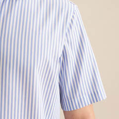 Сорочка мужская Seidensticker Regular Fit 01.147151-13 в синюю полоску, короткий рукав