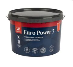 Краска для стен и потолков Tikkurila Euro Power 7 белая база А 9 л