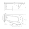 Timo Vino VINO1590R Акриловая ванна 150x90, цвет: белый