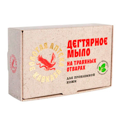 Дегтярное мыло на травяных отварах ТМ Золотая Аптека Кавказа