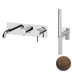 Remer MC53D2WBBR Смеситель для ванны Remer Metrica MC53D2WBBR, бронза масляная фото