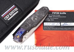 CKF/Philippe Jourget collab FIF20Ti Zi (M390, ZircuTi bolster/clip, cool CF, Ti) 