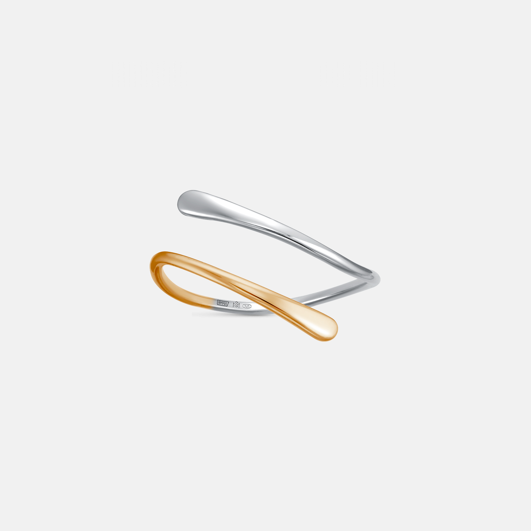 Кольцо Объятия (Биколор)