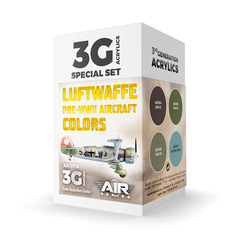 Набор красок AK interactive Luftwaffe Pre-WWII Aircraft Colors 3G, 4 краски