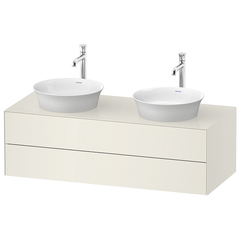 Duravit White Tulip WT4988BH4H4 Тумбочка подвесная, 408x1300x550 мм, 2 ящика, цвет: Nordic White HighGloss фото