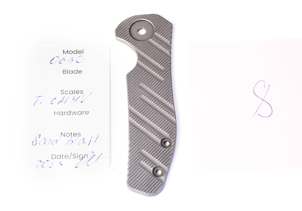 Накладка кастомная для Zero Tolerance 0630 ZT0630 титан - фотография 