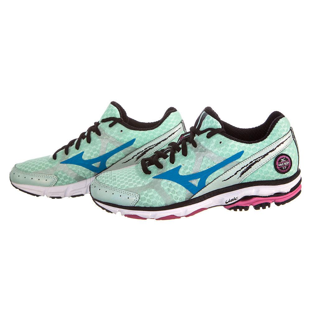 Mizuno Wave Rider 17 Кроссовки для бега женские Green/Blue/Pink