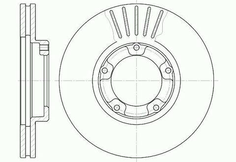 Диск тормозной вентилируемый G-brake  GR-02335