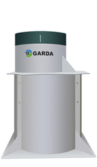 Станция биологической очистки Юнилос GARDA-8-2200-П/ 1600 л. в сутки / до 8 чел. / насосная аэрация (1750x1750x2200см;169кг;) - арт.560645