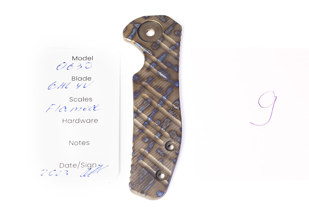 Накладка кастомная для Zero Tolerance 0630 ZT0630 титан - фотография 