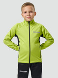 Детский утеплённый лыжный разминочный костюм Nordski Jr. Core Lime/Black
