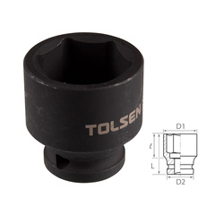 TOLSEN (TT18227) Головка торцевая ударная шестигранная 1/2", 27 мм
