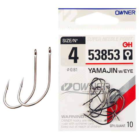 53853 № 6 Крючки OWNER/C'ULTIVA YAMAJIN WITH EYE / продажа от 5 уп.